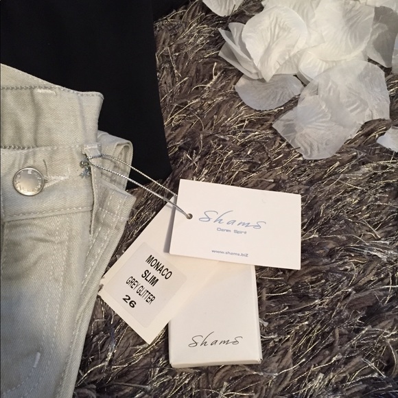 Shams gray trousers with fine silver threads NWT - Picture 6 of 7